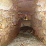 Tunnel d'accès à la chambre de chauffe.